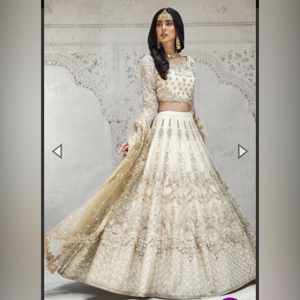 Maria B off white lehenga